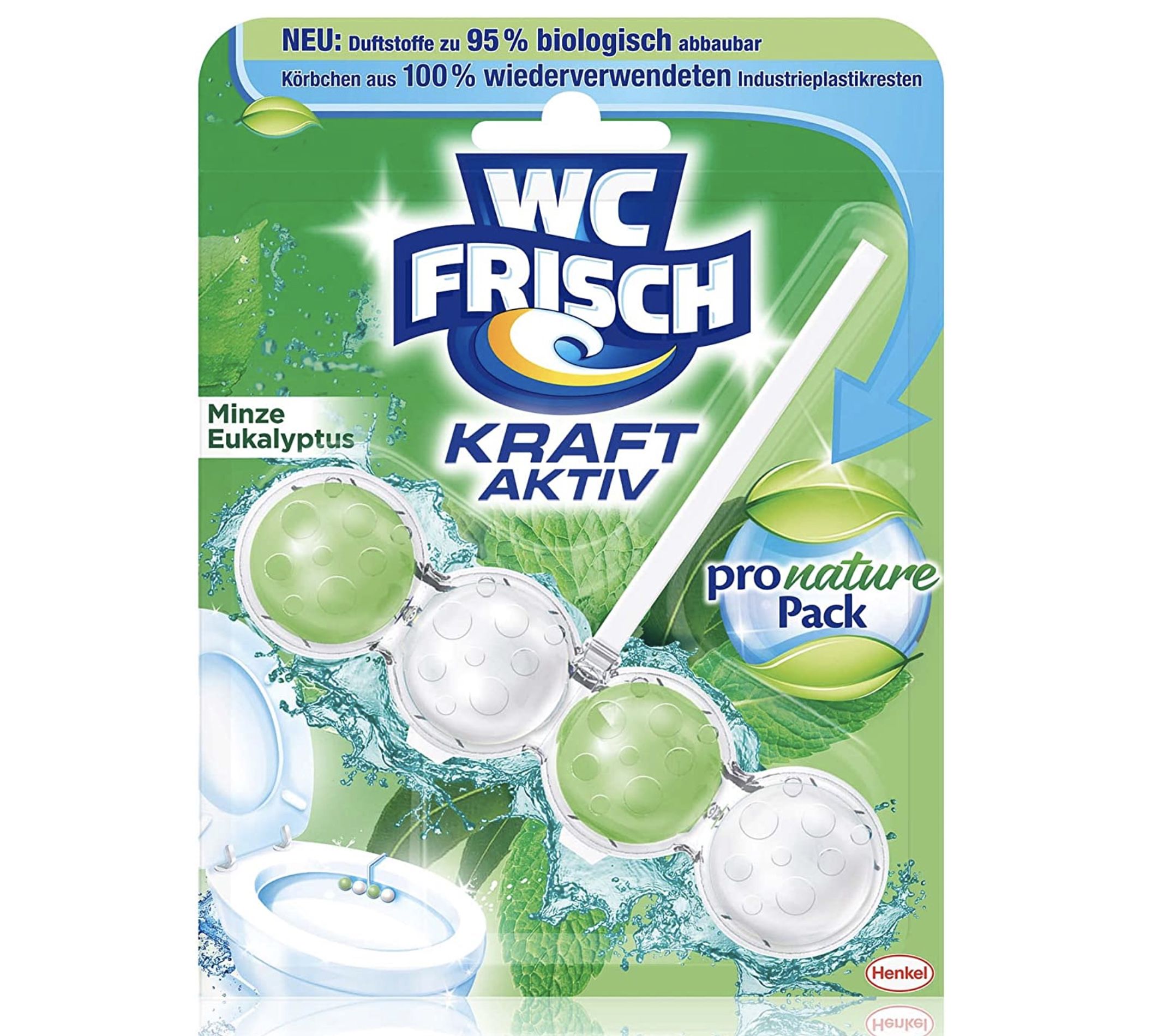 10er Pack WC FRISCH Kraft Aktiv Pro Nature Minze & Eukalyptus für 11,13€ (statt 20€)