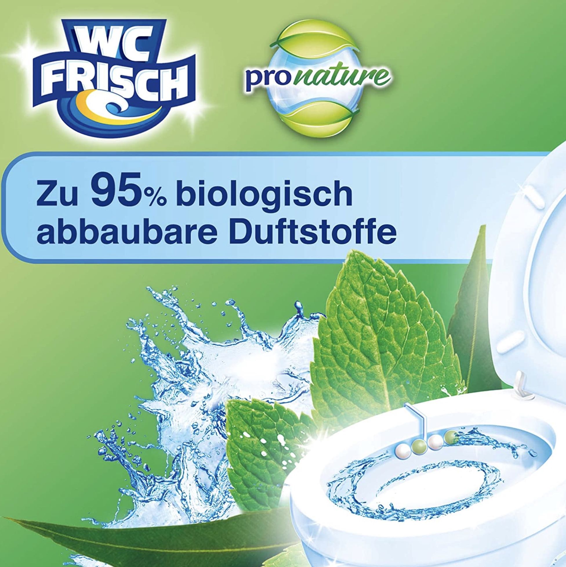 10er Pack WC FRISCH Kraft Aktiv Pro Nature Minze & Eukalyptus für 11,13€ (statt 20€)