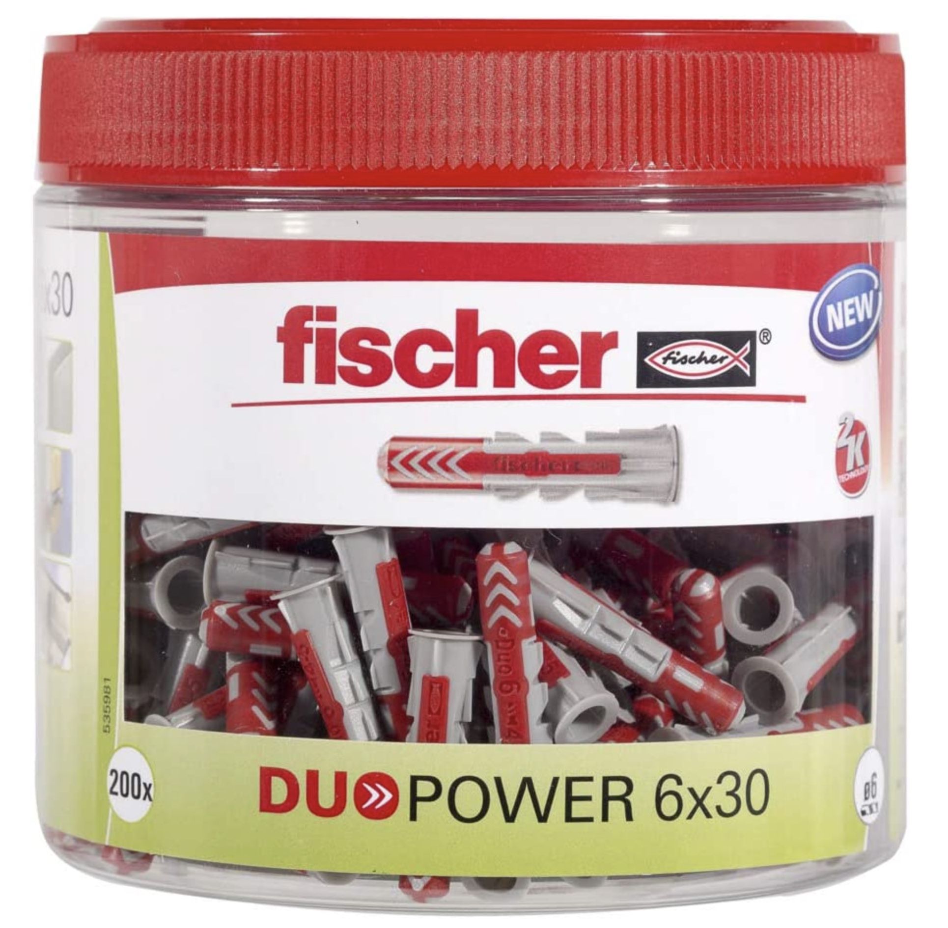 200er Pack fischer DUOPOWER 6 x 30 Universaldübel für 9,98€ (statt 13€)