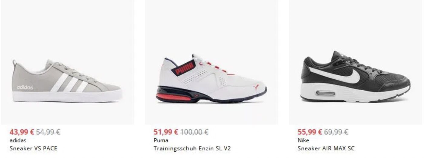 Deichmann: 20% Rabatt auf Nike uvm. + 10% extra   z.B. Nike Defy All Day 43,19€ (statt 60€)