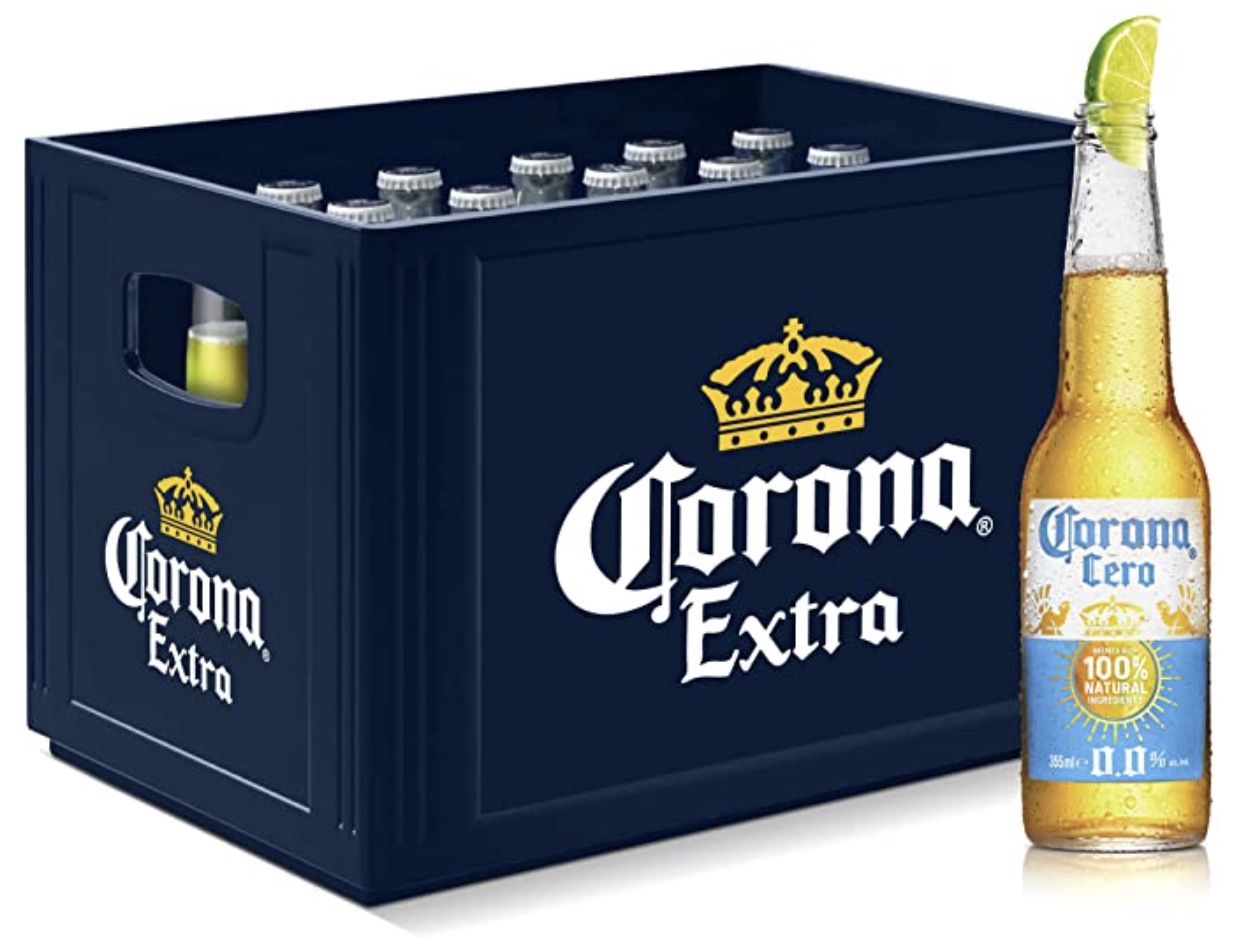 🍻 24x Corona Cero 0,0% Alkoholfrei Premium Lager ab 20,89€ (statt 24€)