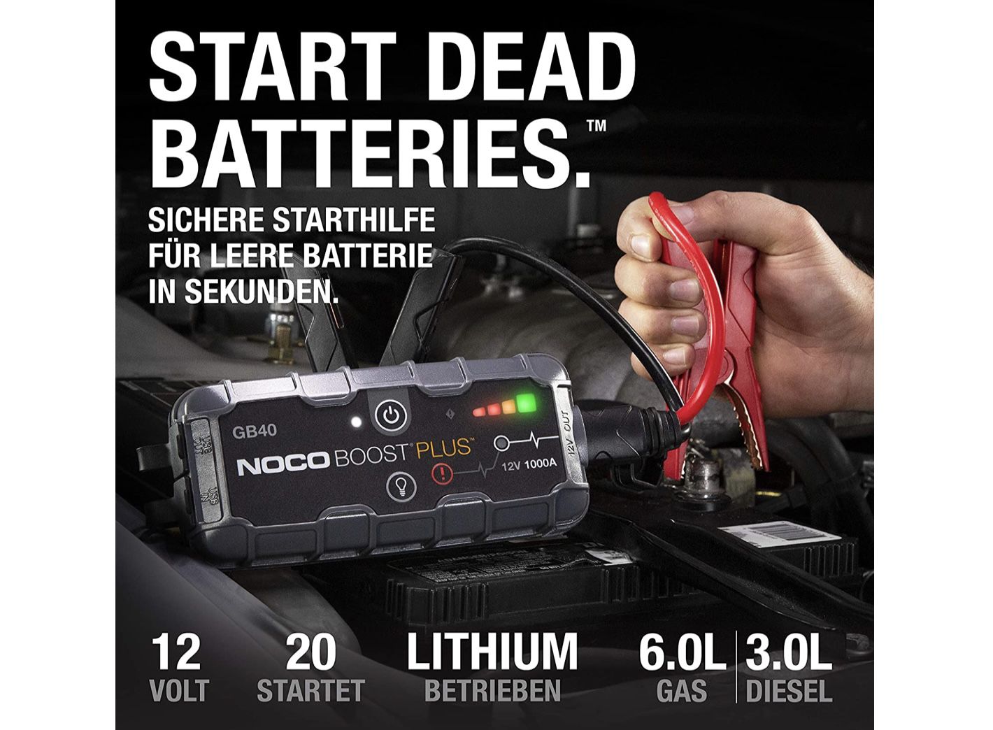 NOCO Boost Plus GB40 1000A 12V UltraSafe Starthilfe für 98,99€ (statt 129€)