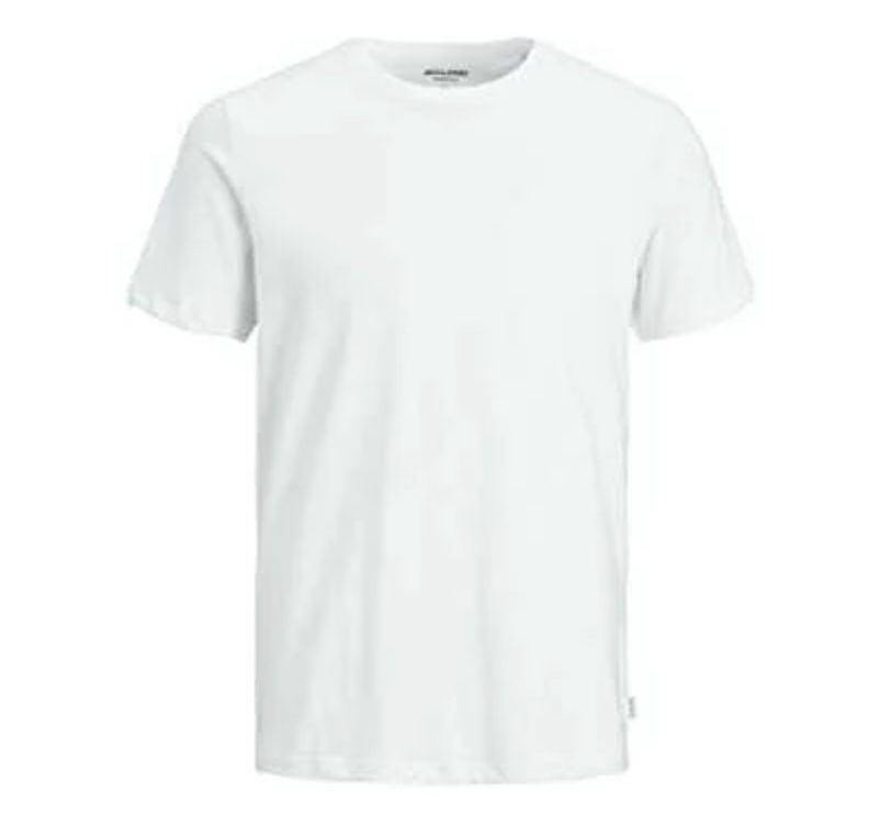 Jack & Jones Male T Shirt aus Bio Baumwolle in Weiß für 4,99€ (statt 9€)   Prime