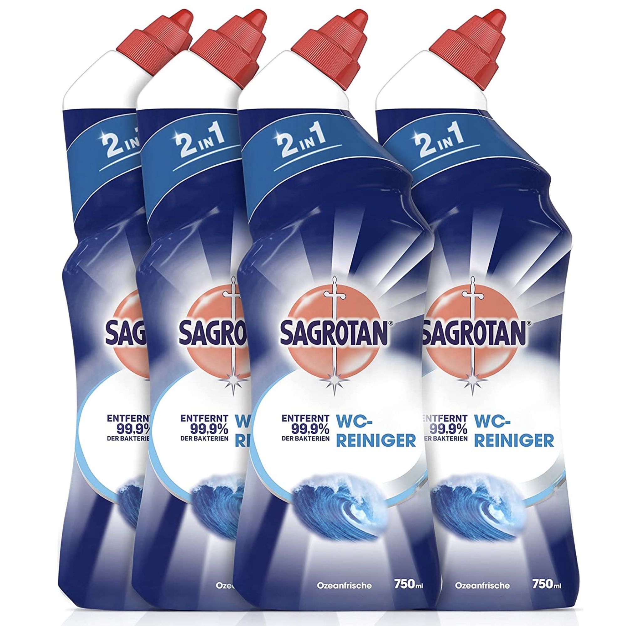4er Pack Sagrotan WC-Reiniger Ozeanfrische (je 750ml) ab 9,56€ (statt 13€) &#8211; Prime Sparabo