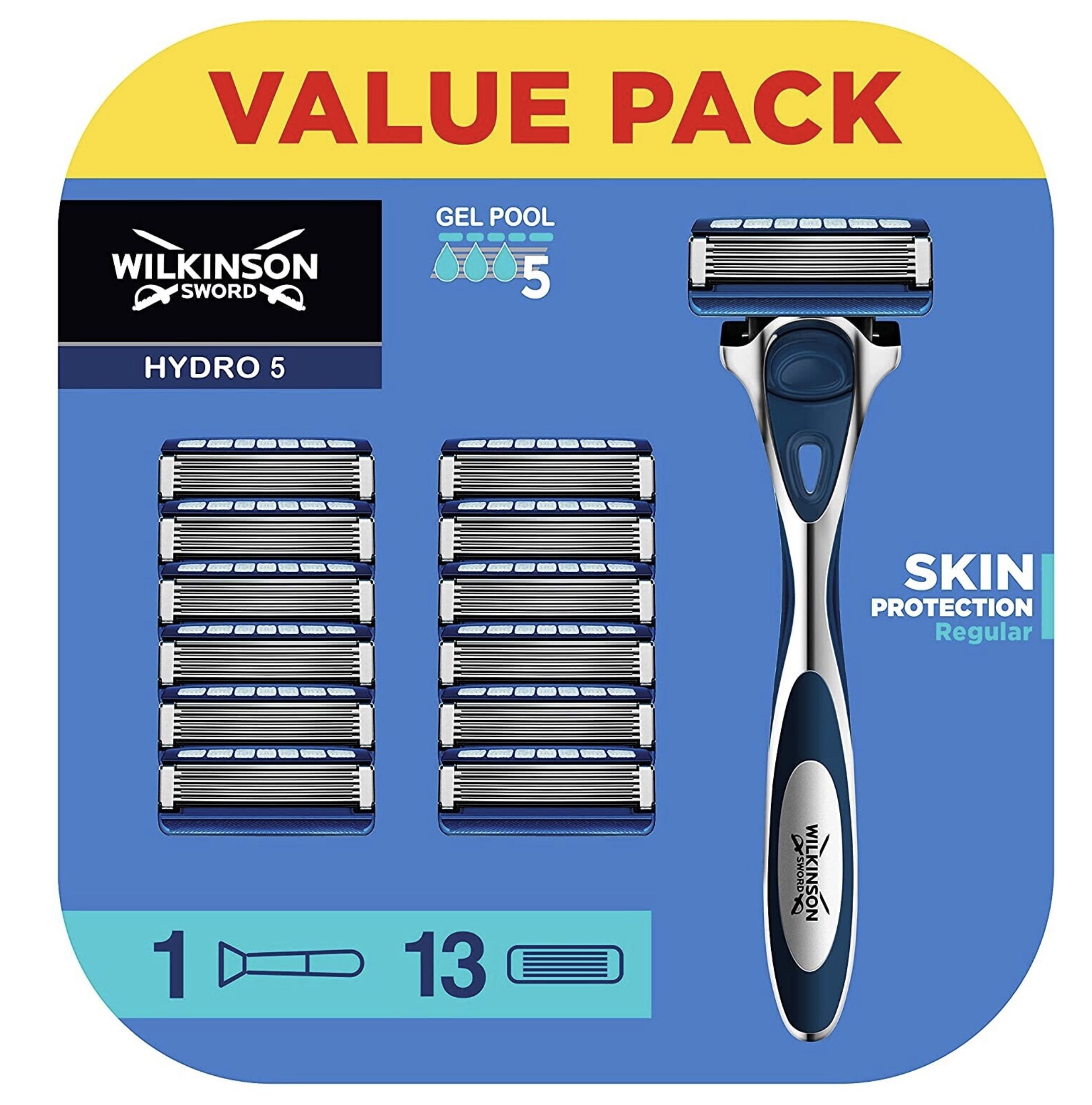 Wilkinson Sword Hydro 5 Skin Protection Rasierer mit 13 Klingen für 15,29€ (statt 20€)