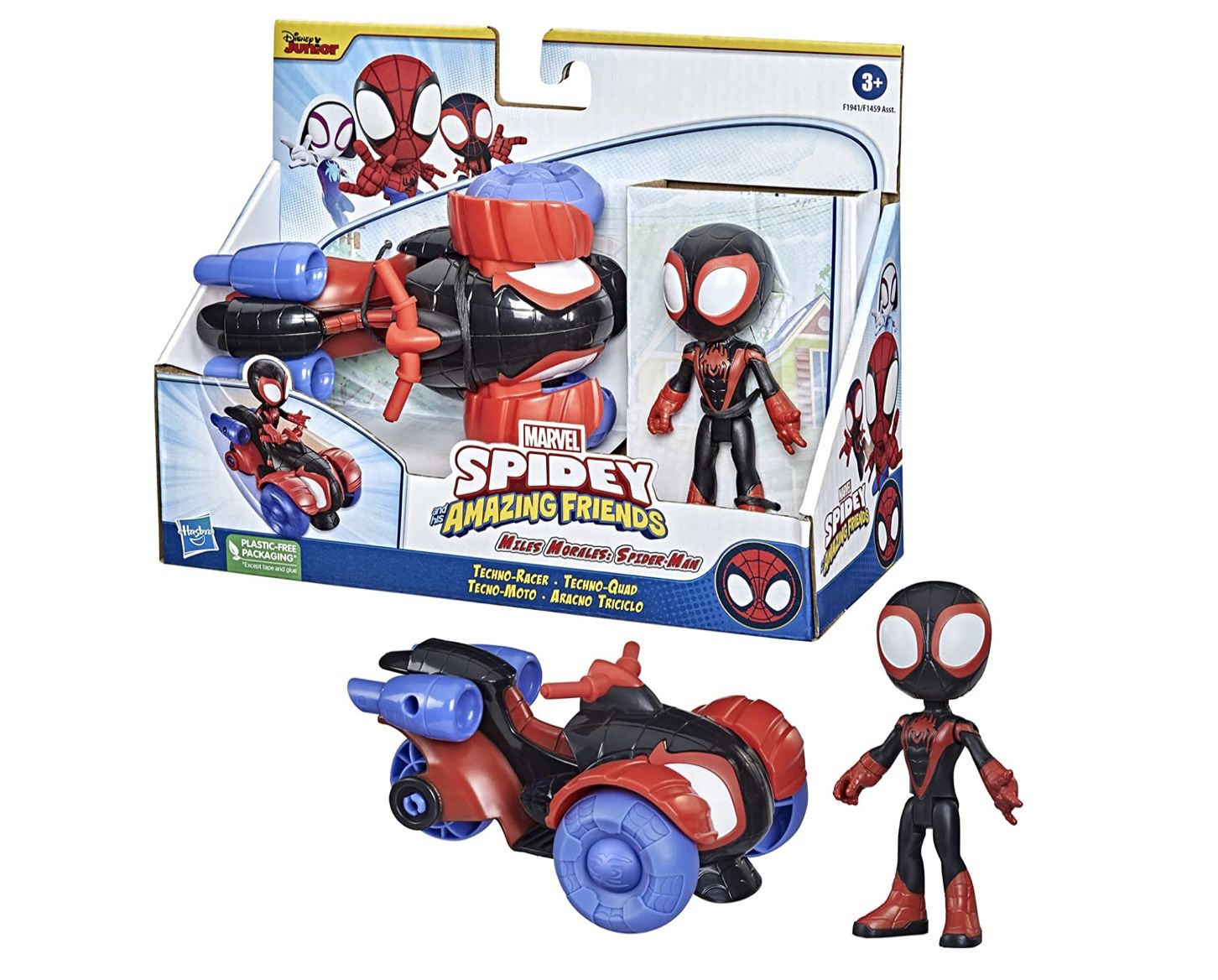 Marvel Miles Morales Ac­tion Fi­gur und Tech­no Ra­cer für 16,40€ (statt 23€)   Prime