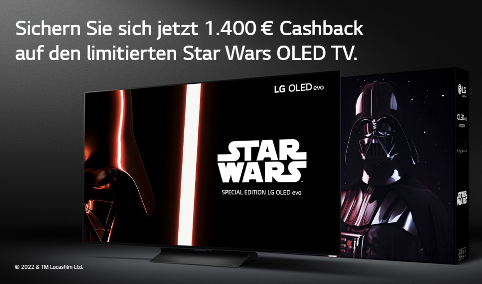 LG OLED65C2SW   65 Zoll OLED Fernseher als Star Wars Edition ab 2.899€ + 1.400€ Cashback