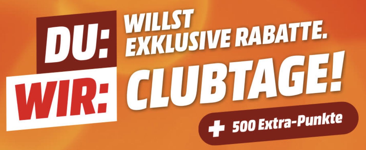 MediaMarkt Club Tage: exklusive Deals für Mitglieder + 500 Extra Punkte