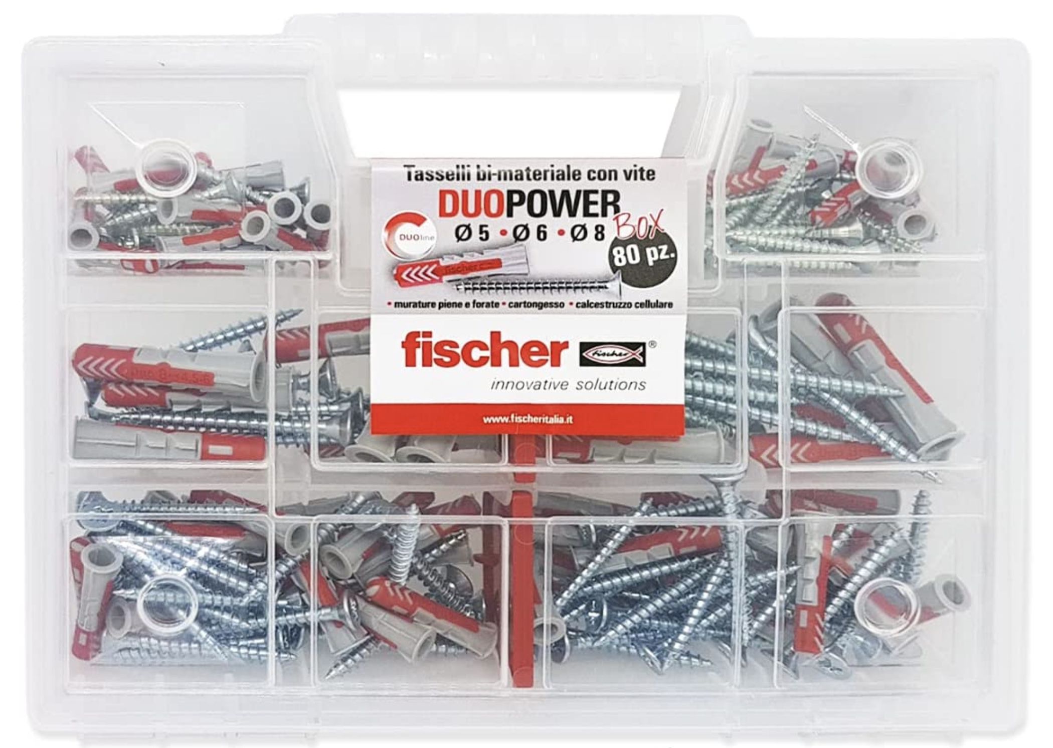 Fischer 544546 Duopower Kit Universaldübel mit Schraube für 13,93€ (statt 21€)   Prime