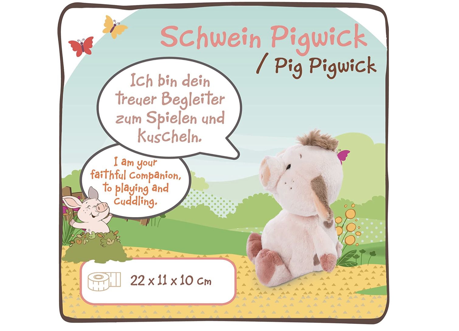 NICI 47792   22cm Kuscheltier Pigwick für 14,29€ (statt 19€)   Prime