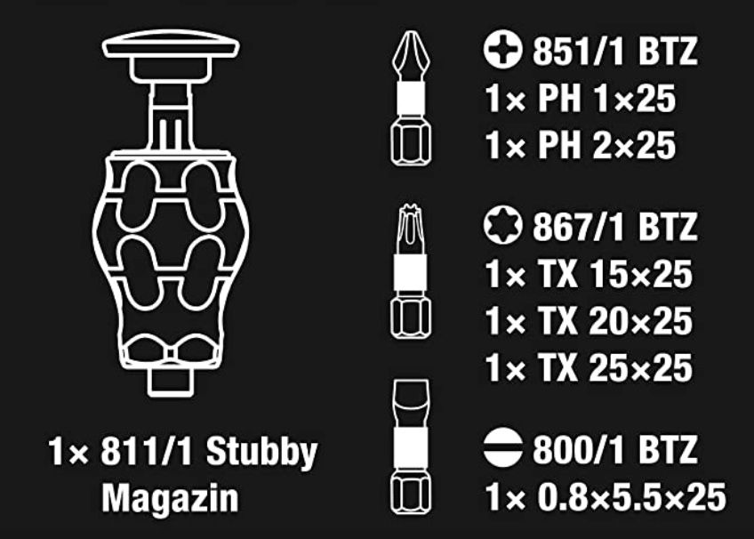 Wera Kraftform Kompakt Stubby Schraubendreher mit Bit Magazin für 12,99€ (statt 18€)   Prime