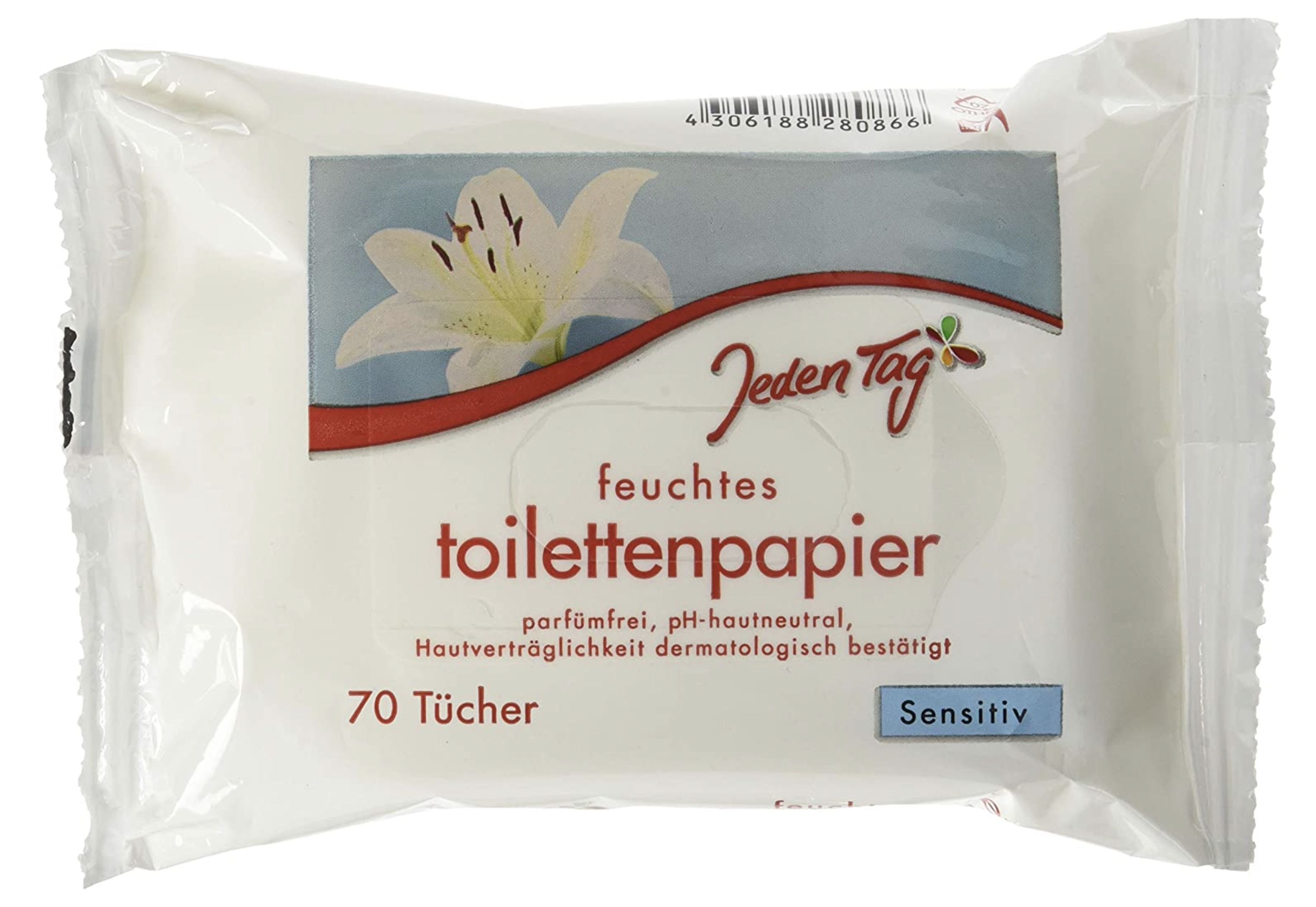 4x 70er Pack Jeden Tag feuchtes Toilettenpapier sensitiv für 2,47€   Prime Sparabo