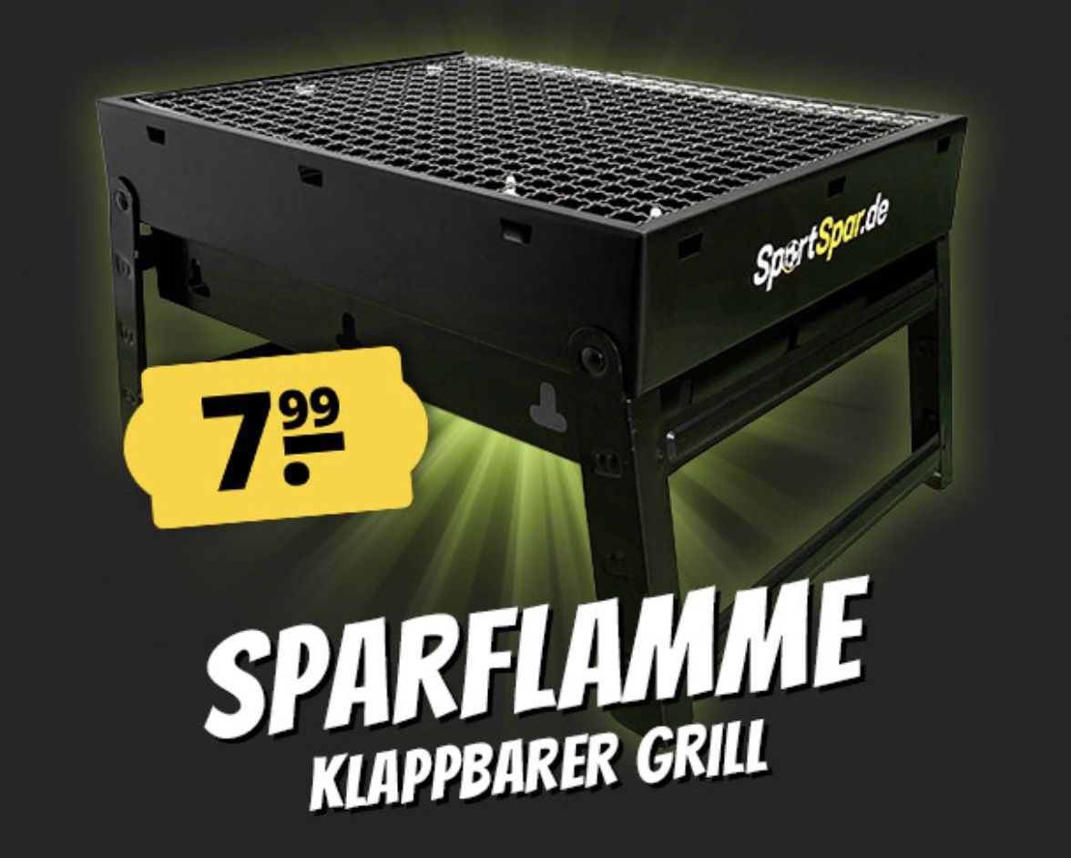 SportSpar Camping Deals   z.B. Stuhl für 9,99€ oder klappbarer Grill 7,99€