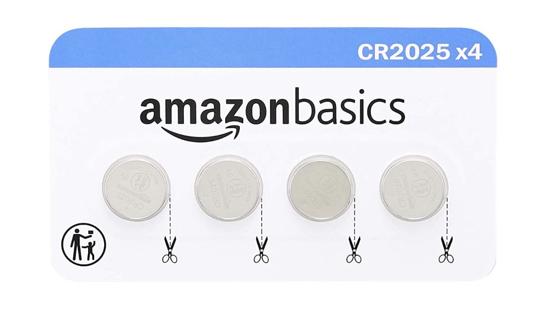 4er Amazon Basics CR2025 Lithium Knopfzellen für 2,61€ (statt 6€)   Prime