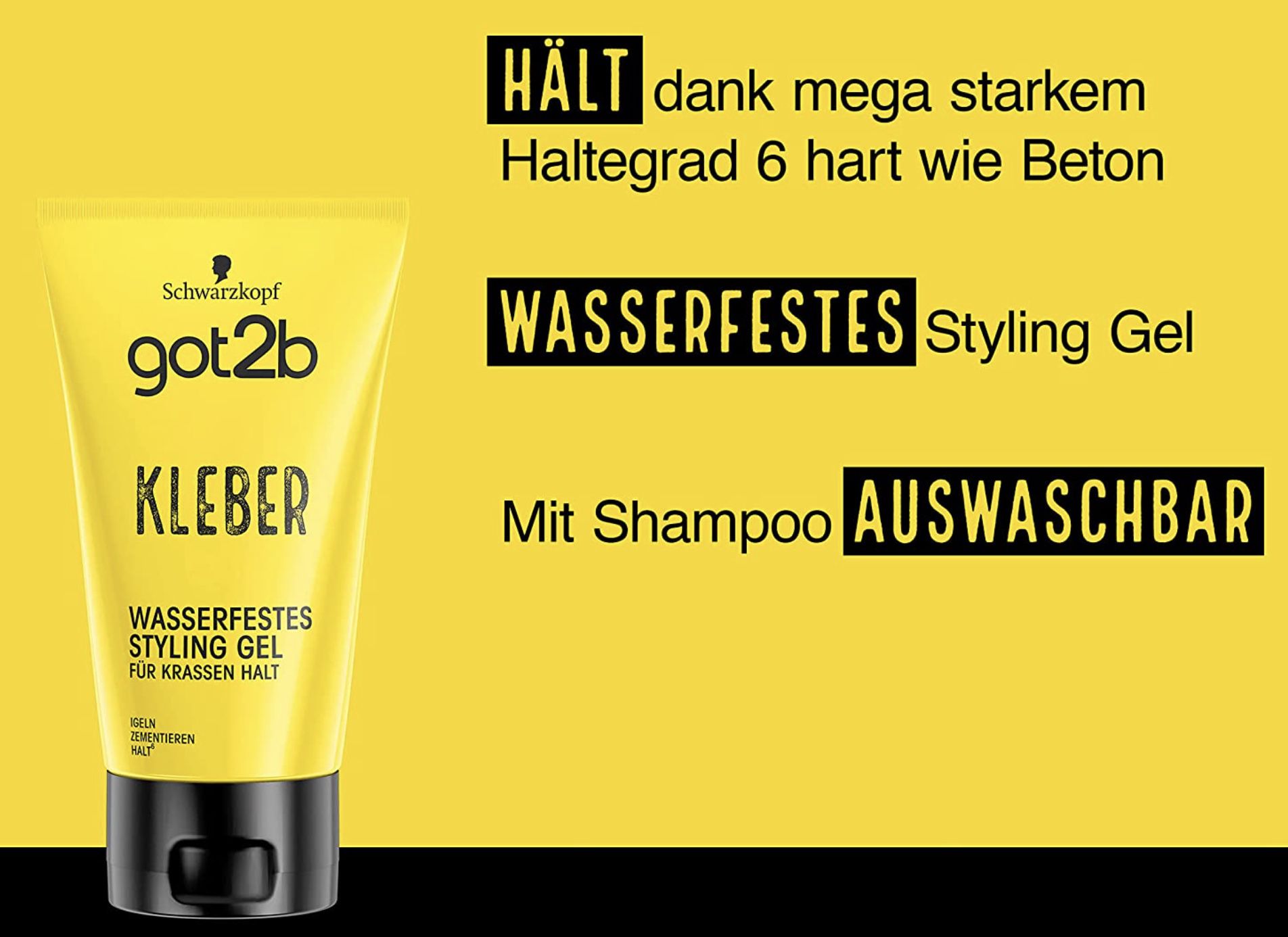 got2b Kleber Haar Gel Halt 6 wasserfestes Styling Gel für 2,39€ (statt 4€)   Prime Sparabo