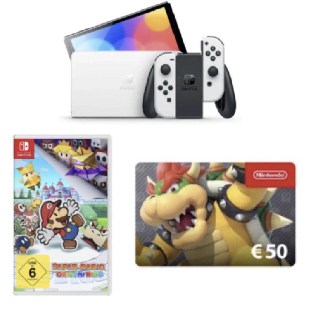 Nintendo Switch OLED + 50€ Guthaben + Paper Mario Origami King + Vodafone Allnet 20GB LTE für 19,99€ mtl.
