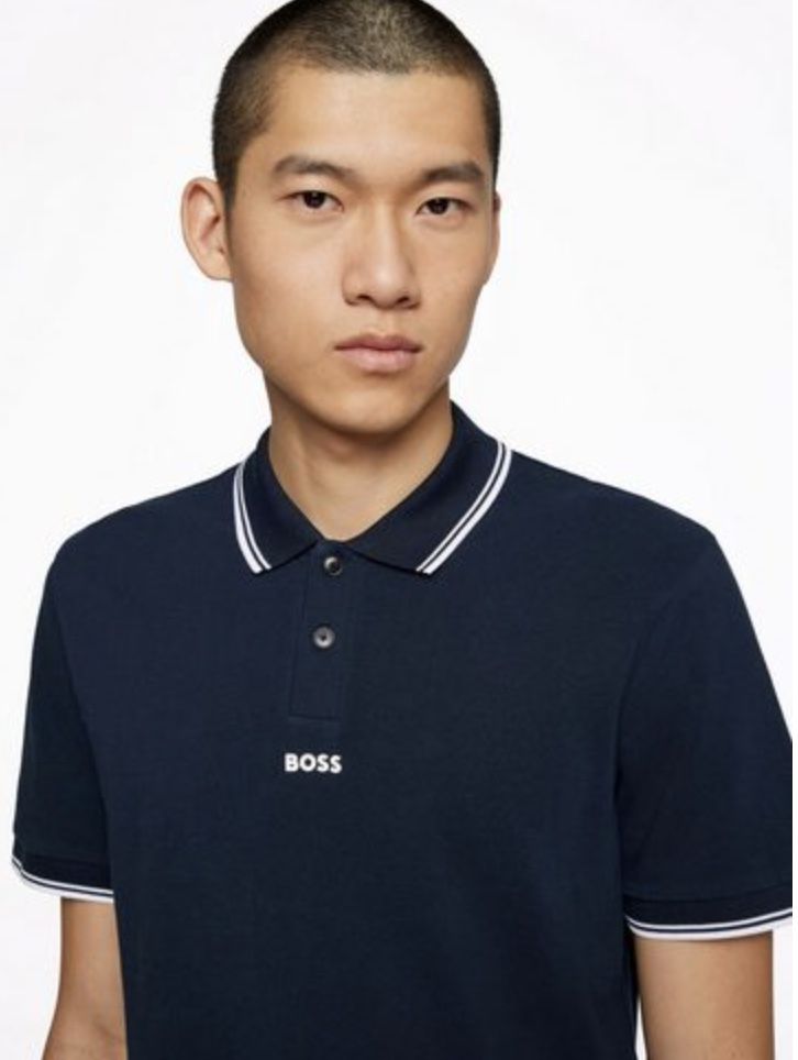 BOSS Poloshirt PChup mit Logo Schriftzug auf der Brust ab 29,59€ (statt 59€)