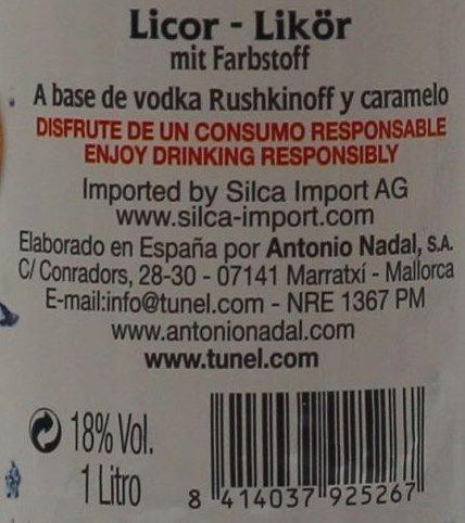 Rushkinoff Vodka & Caramel   Vodka Karamellikör (1L) für 10,97€ (statt 18€)