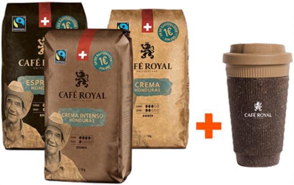 1Kg Cafe Royal Kaffeebohnen + Kaffeebecher Gratis ab 17,99€ (statt 32€)