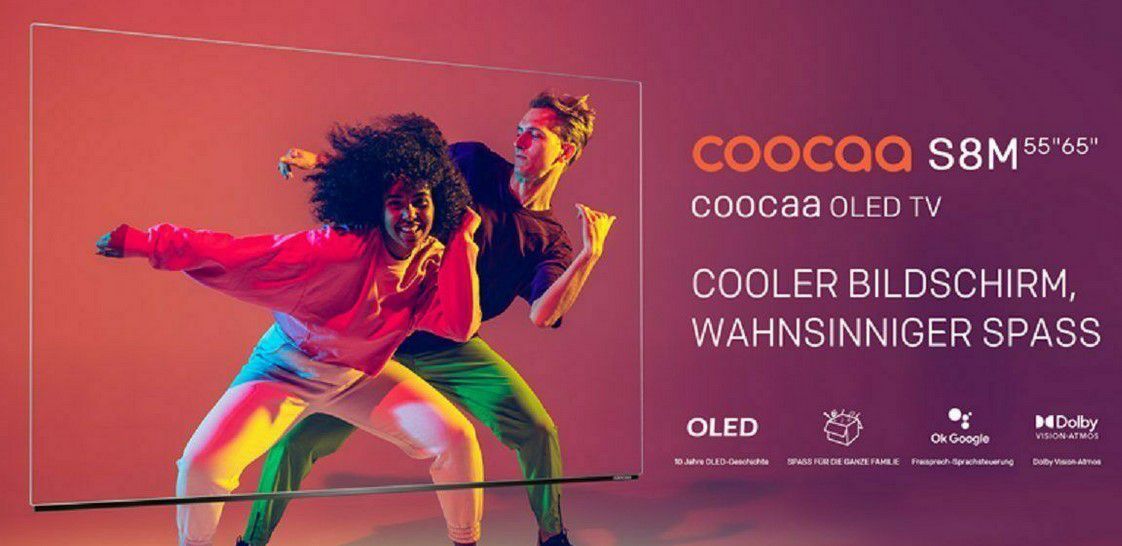 Coocaa 65 S8G/M 65Zoll Android OLED TV für 799,99€ (statt 999€)  B Ware