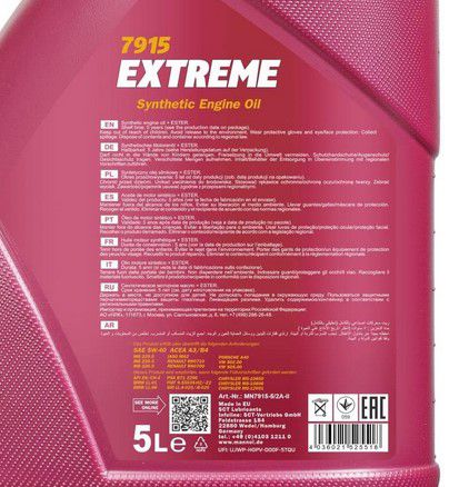 5l MANNOL Motorenöl Extreme 5W 40 API für 19,99€ (statt 26€)