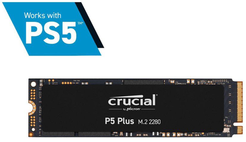 CRUCIAL P5 Plus 1TB SSD NVMe für 56,29€ (statt 69€)