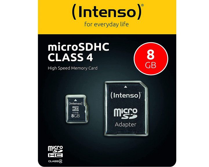 Intenso microSDXC 8GB Class 4 Speicherkarte für 2,99€ (statt 8€)