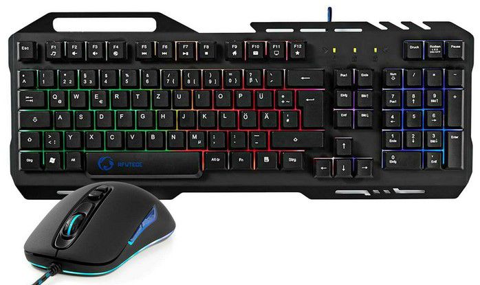 Nedis Ohmtronixx Gaming Set Tastatur (QWERTZ) + Maus RGB für 13,99€ (statt 22€)