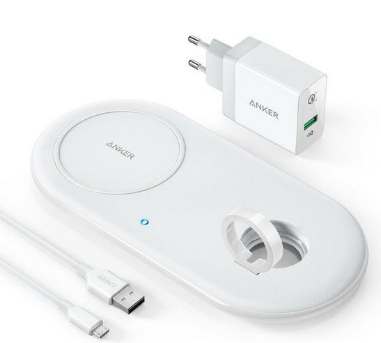 Anker PowerWave+ Ladepad mit Ladedock für 19,99€ (statt neu 40€)  refurb.