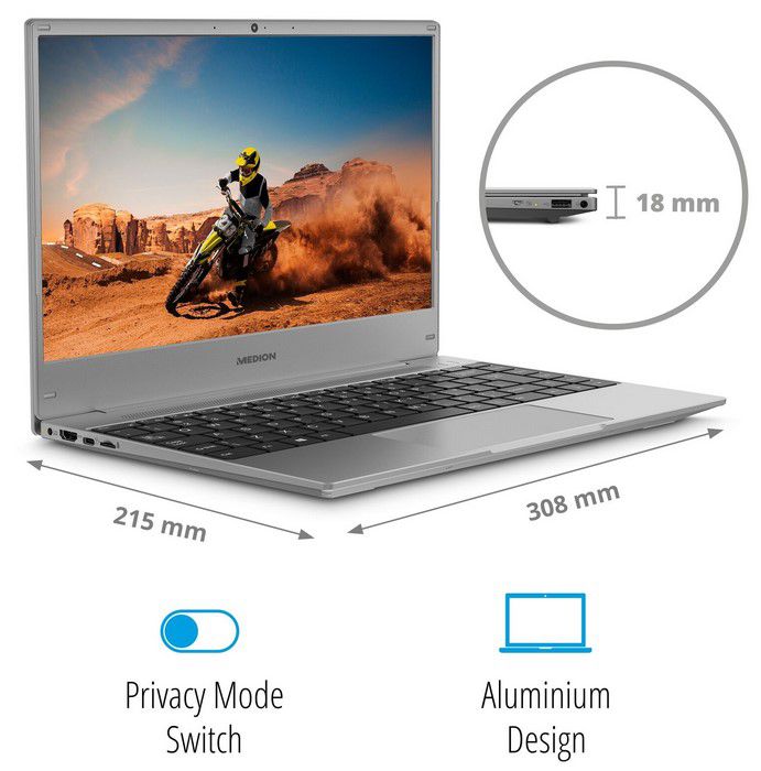 Medion Akoya E13204 einfaches 13.3 Zoll Notebook für 200€ (statt neu 269€)