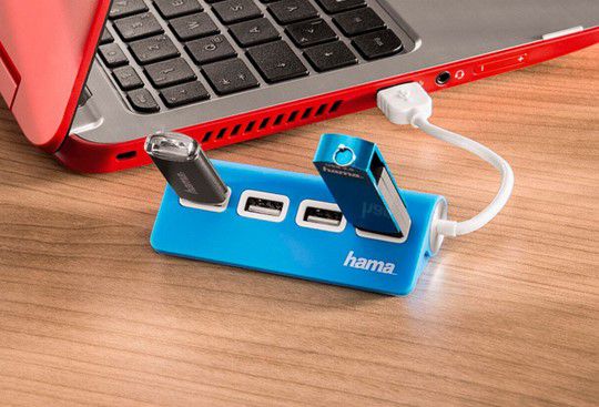 HAMA 4 Port USB 2.0 Splitter für 7€ (statt 11€)