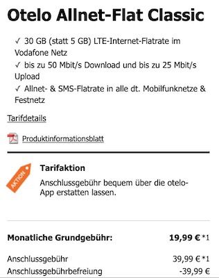 NOTHING Phone (1) mit 128 GB für 4,99€ + 30€ Amazon + Vodafone Allnet Flat mit 30GB LTE für 19,99€ mtl.