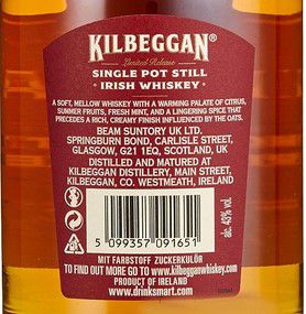 Kilbeggan Single Pot Still Malt Irish Whiskey für 25,11€ (statt 31€)