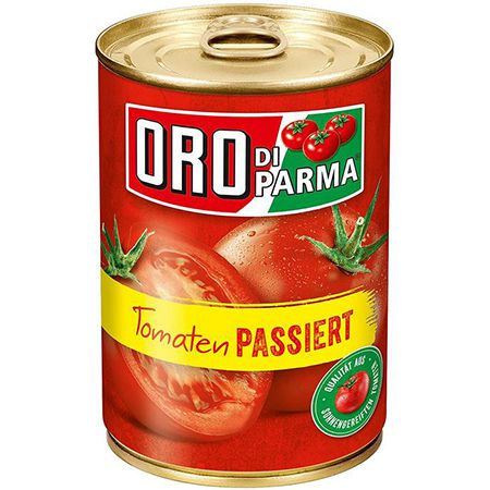 6er Pack ORO di Parma Tomaten passiert, 425 ml Dose ab 8,94€ &#8211; Prime Sparabo
