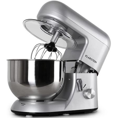 Klarstein Bella Argentea Küchenmaschine, 1.300 Watt, 5,2 Liter für 69,99€ (statt 99€)