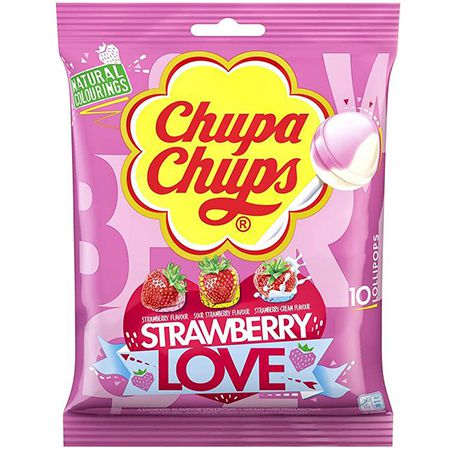 2x 10er Pack Chupa Chups Lollis Strawberry Lover ab 2,58€   Prime Sparabo