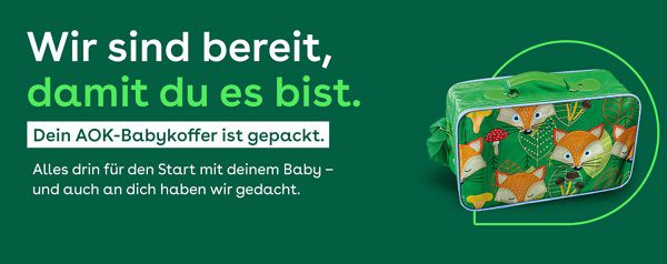 Lokal: Gratis Babykoffer bei der AOK Bayern