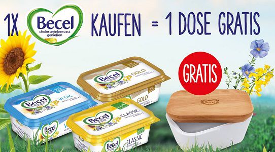 1x Becel kaufen   Margarinedose gratis dazu