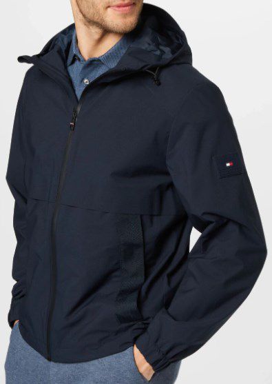 Tommy Hilfiger Water Repellent Hooded Jacket in Schwarz o. Blau ab 93,59€ (statt 143€)