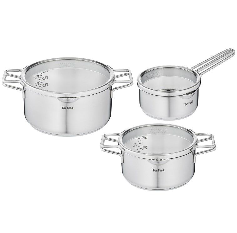 6-teiliges Tefal Edelstahl Topfset Nordica für 91,26€ (statt 107€)