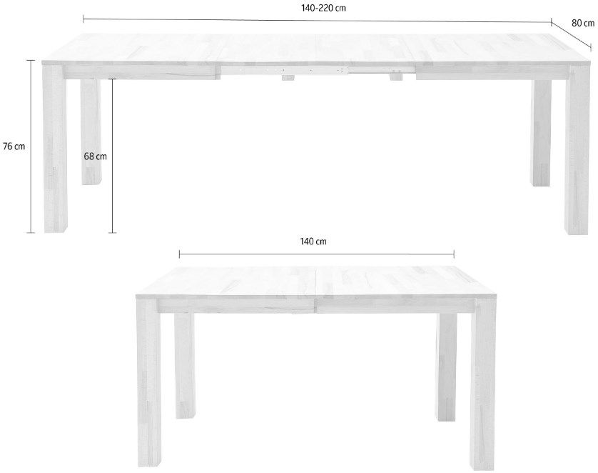 MCA Furniture Franz ausziehbar Esstisch aus Buche für 402,94€ (statt 460€)