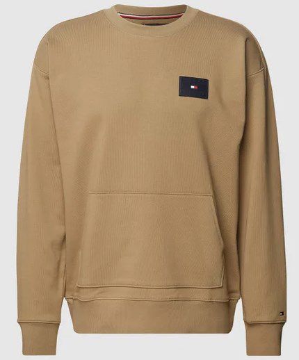 Tommy Hilfiger Sweatshirt mit Label Patch in Blau oder Braun für 55,24€ (statt 64€)