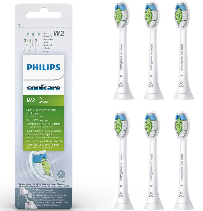 6x Philips Sonicare W2 HX6066/10 Bürstenköpfe für 21,59€ (statt 28€)