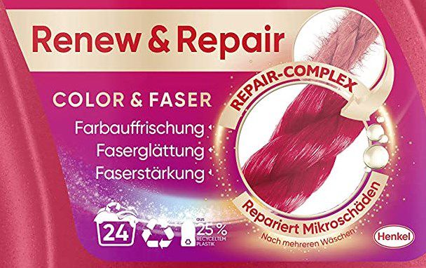 24 Waschladungen Perwoll Renew und Repair Color & Faser ab 3€ (statt 4€)   Prime