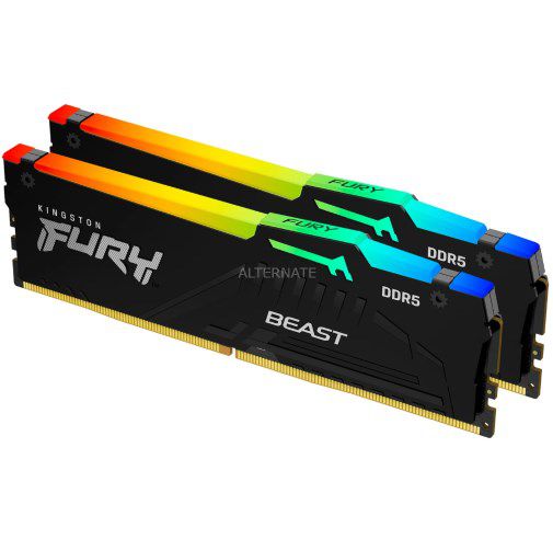 Kingston FURY Beast RGB 32GB DDR5 Dual Modul für 146,89€ (statt 166€)