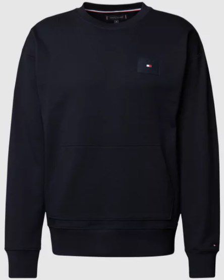 Tommy Hilfiger Sweatshirt mit Label Patch in Blau oder Braun für 55,24€ (statt 64€)