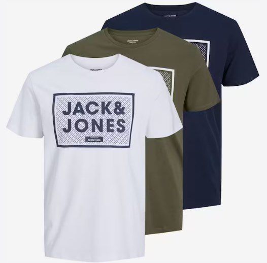 3er Jack & Jones T Shirts HARRISON ab 19,72€ (statt 38€)