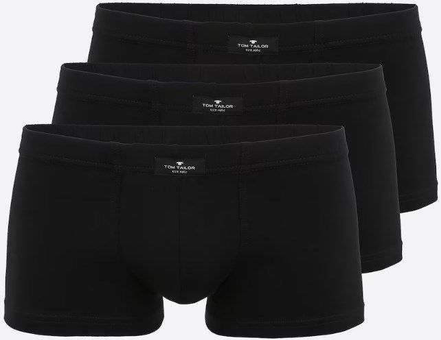 3er Pack Tom Tailor Boxershorts in Schwarz für 14,99€ (statt 22€)