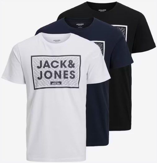 3er Jack & Jones T Shirts HARRISON ab 19,72€ (statt 38€)
