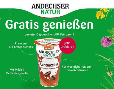 Andechser Natur Demeter Cappuccino kostenlos ausprobieren